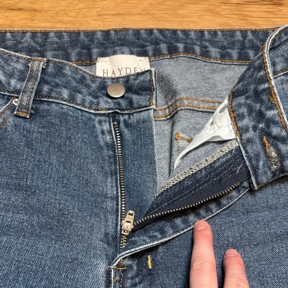 Hayden LA Classic Blue Denim Cropped Skinny Jeans Darling Hemline Women’s S - Picture 3 of 14